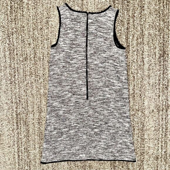 LOFT Ann Taylor Womens Boucle Sleeveless Retro Mod Shift Black White Multi Dress - Picture 4 of 10